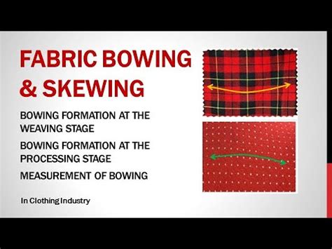 metallic fabric boning|fabric bowing and skewing.